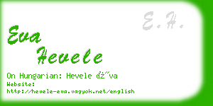 eva hevele business card